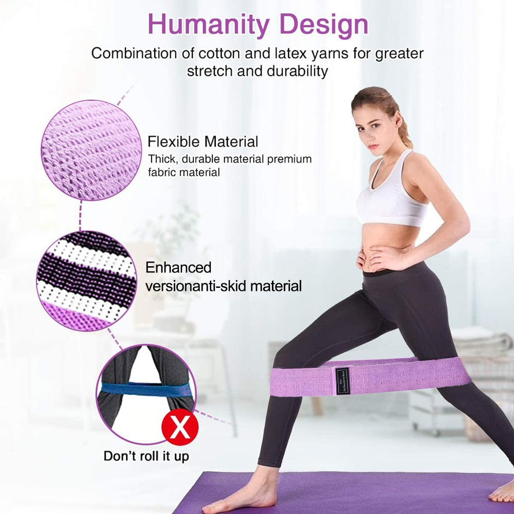 Elastic Fitness Rubber Band Belt